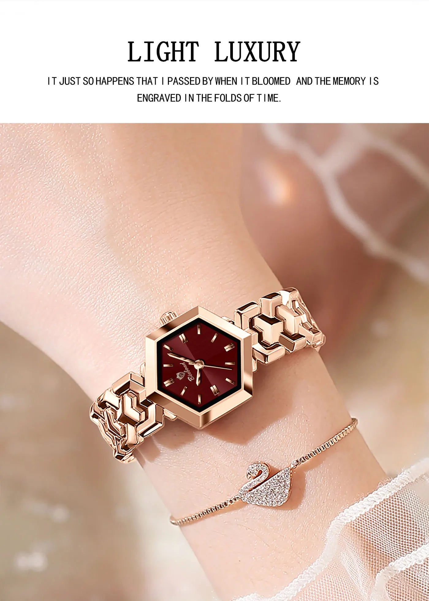 BONBOND Hot-selling Fashion New Ladies' Watch Waterproof Leisure Sports Trend Elegant Women's Quartz Wristwatch Relógio senhora