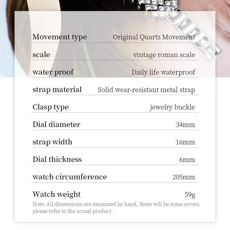 OPK 8618 Noble Women's Watch Luxury Brand Diamond Roman Scale Waterproof dial Elegant temperament Quartz Women's Watch